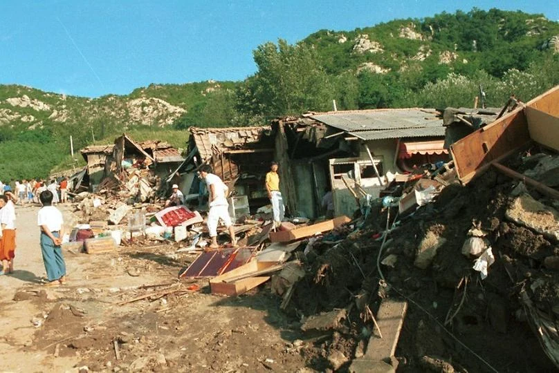 Homes damaged by flooding