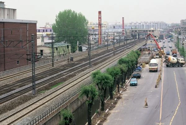 Tracks beside the second industrial complex
