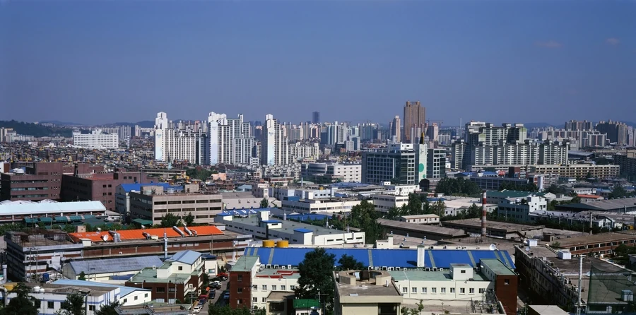 Factories and apartments together